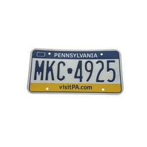 Pennsylvania License Plate Blue Yellow White Art Wall Decor Man Cave Collector
